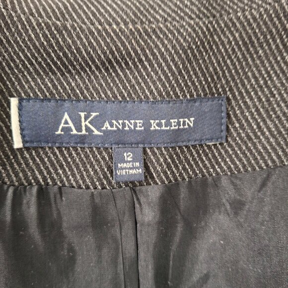 Anne Klein Tailored One Button Career Suit Blazer Jacket Sz 12 Lined Vintage - Picture 14 of 15
